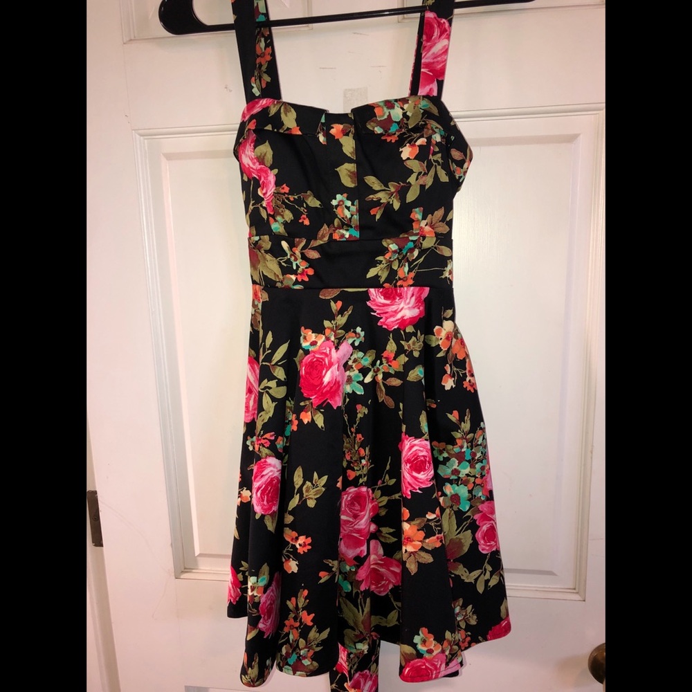floral dress with a bow on the back